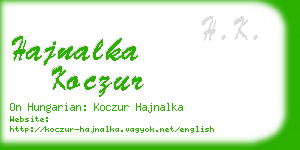 hajnalka koczur business card